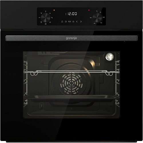 Духова шафа Gorenje електрична, 61л, A+, дисплей, конвекція, чорний