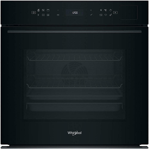 Духовой шкаф Whirlpool электрический, 73л, A+, дисплей, конвекция, пиролиз, телескопические направляющие, черный