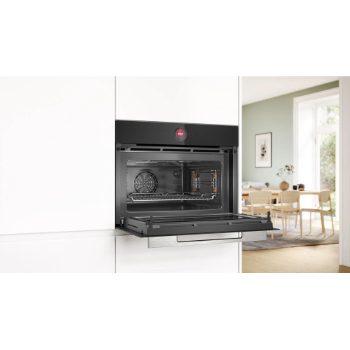 Духова шафа Bosch електрична компактна, 45л, A, дисплей, конвекція, ф-ція мікрохвиль, чорний