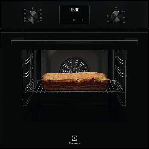 Духовой шкаф Electrolux электрический, 65л, A, дисплей, конвекция, телескопические направляющие, черный