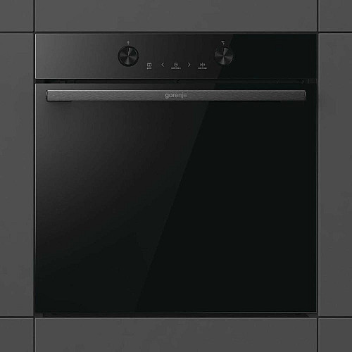 Духовой шкаф Gorenje электрический, 77л, A+, пар, дисплей, пиролиз, черный