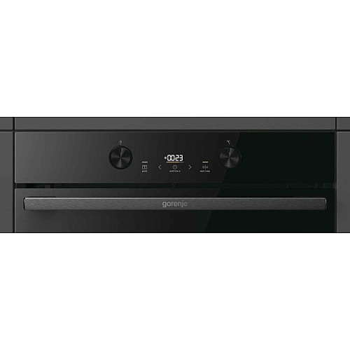 Духовой шкаф Gorenje электрический, 77л, A+, пар, дисплей, пиролиз, черный