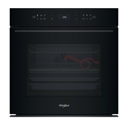 Духовой шкаф Whirlpool электрический, 73л, A+, дисплей, конвекция, пиролиз, телескопические направляющие, черный
