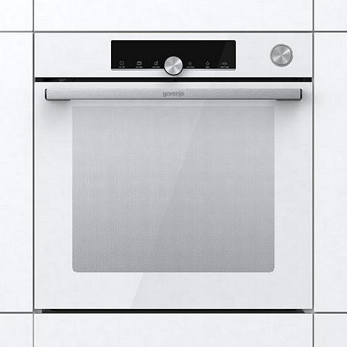 Духовой шкаф Gorenje электрический, 77л, A+, пар, дисплей, готовка на разных уровнях, пиролиз, белый