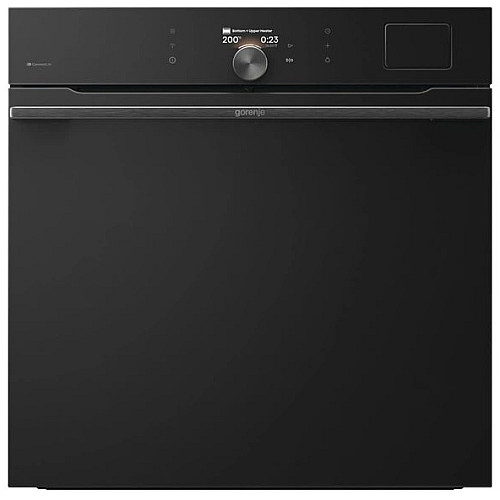 Духовой шкаф Gorenje электрический, 77л, A+, пар, дисплей, пиролиз, готов. на разных уровнях, черный