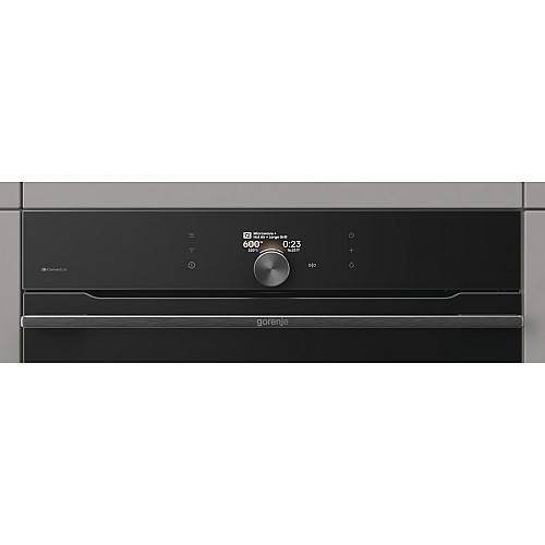 Духова шафа Gorenje електрична компактна, 50л, A+, дисплей, Wi-Fi, ф-ція мікрохвиль, чорний