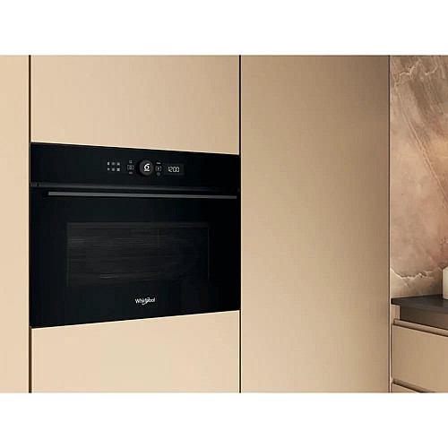 Духовой шкаф Whirlpool электрический компактный, 40л, дисплей, конвекция, ф-ция микроволн, черный
