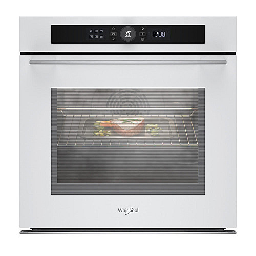 Духова шафа Whirlpool електрична, 73л, A+, дисплей, конвекція, піроліз, телескопічні напрямні, білий