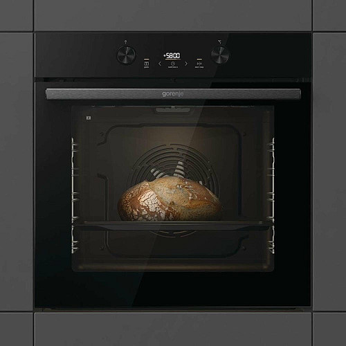 Духовой шкаф Gorenje электрический, 77л, A+, пар, дисплей, пиролиз, черный