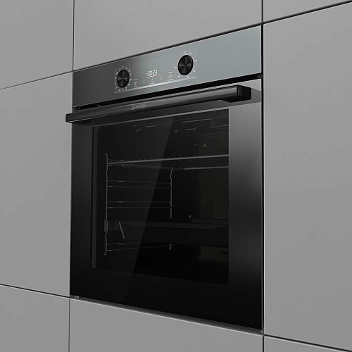Духовой шкаф Gorenje электрический, 77л, A+, дисплей, IconLed, пиролиз, готов. на разных уровнях, черный