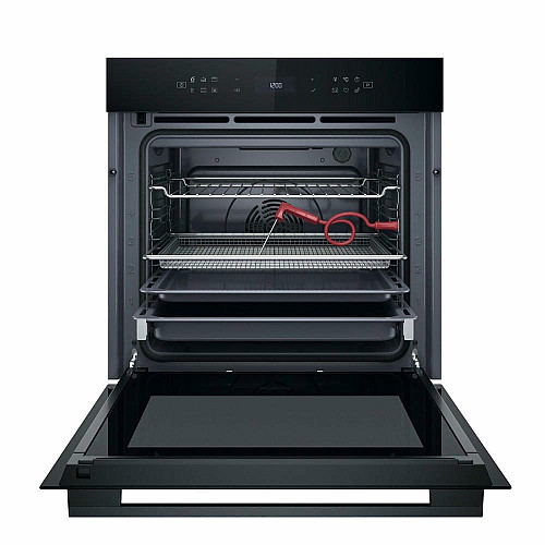 Духовой шкаф Whirlpool электрический, 73л, A+, дисплей, конвекция, пиролиз, телескопические направляющие, черный