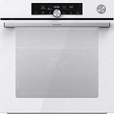 Духова шафа Gorenje електрична, 77л, A+, пара, дисплей, готування на різних рівнях, піроліз, білий