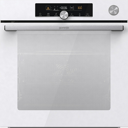 Духовой шкаф Gorenje электрический, 77л, A+, пар, дисплей, готовка на разных уровнях, пиролиз, белый