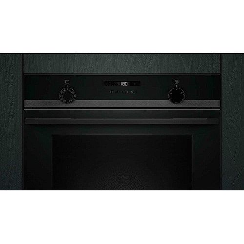 Духовой шкаф Siemens электрический, 76л, A, дисплей, конвекция, телескопические направляющие, черный