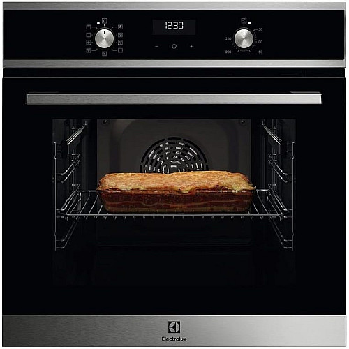 Духовой шкаф Electrolux электрический, 65л, A, дисплей, конвекция, телескопические направляющие, черный