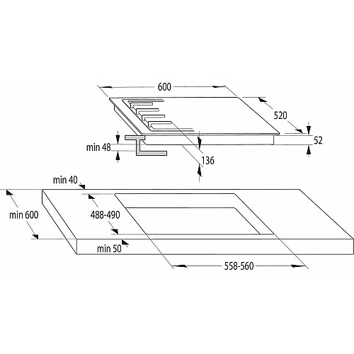Комплект Gorenje (духовка электрическая BO6735E05B + поверхность газовая на стекле GTW641EB), 743549, черный