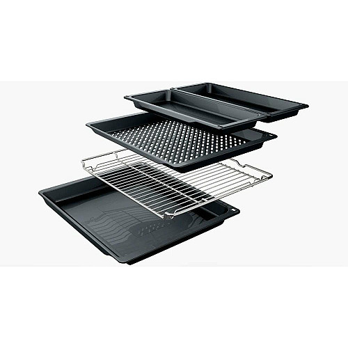 Духовой шкаф Bosch электрический, 76л, A, дисплей, конвекция, телескопические направляющие, soft closing, черный
