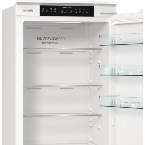 Вбуд. холодильник з мороз. камерою Gorenje, 193х55х54см, 2 двері, 208(76)л, А+, NF+, Зона св-ті, Диспл, Біли