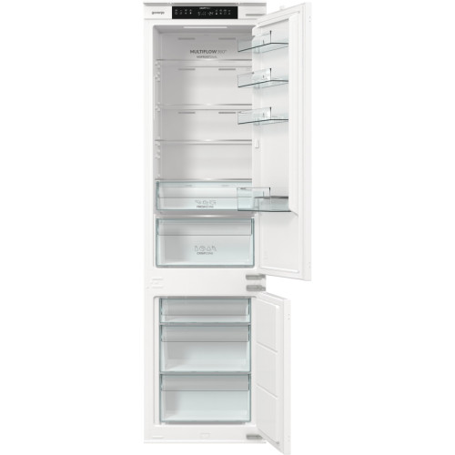 Вбуд. холодильник з мороз. камерою Gorenje, 193х55х54см, 2 двері, 208(76)л, А+, NF+, Зона св-ті, Диспл, Біли
