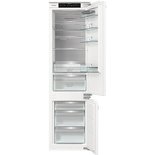 Холодильник Gorenje вбудований з нижн. мороз., 193,7x69x55см, 2 двері,284(76)л, А+, NF+, Зона св-ті, Диспл, Wi-Fi, Біли