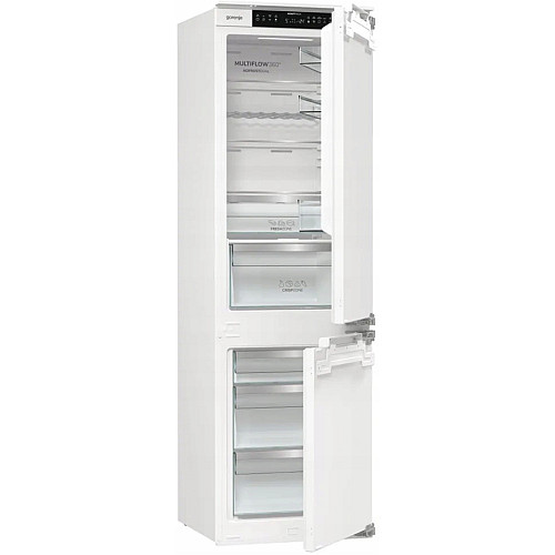 Холодильник Gorenje вбудований з нижн. мороз., 177x69x55см, 2 двері,252(76)л, А+, NF+, Зона св-ті, Диспл, Wi-Fi, Біли