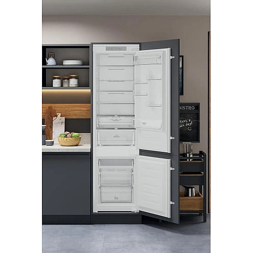 Холодильник Hotpoint встроен с нижн. мороз., 193,5x54х54, холод.отд.-212л, мороз.отд.-68л, 2дв., А+, NF, инв., зона нулевая, белый
