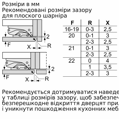 Холодильник Bosch вбудований з нижн. мороз., 177x55x55, xолод.відд.-209л, мороз.відд.-61л, 2дв., E, ST, білий