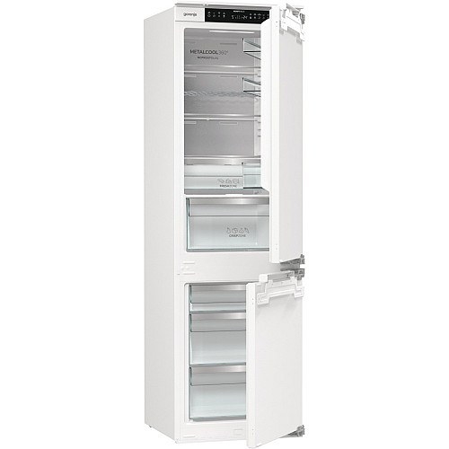 Холодильник Gorenje вбудований з нижн. мороз., 177x69x55см, 2 двері,244(68)л, А+, NF+, Зона св-ті, Диспл, Wi-Fi, Біли