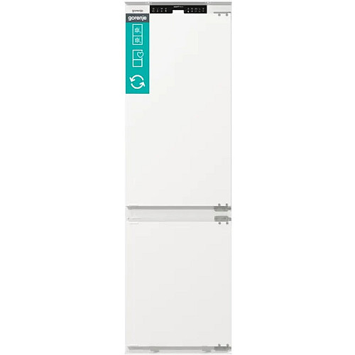 Холодильник Gorenje вбудований з нижн. мороз., 193,7x69x55см, 2 двері,284(76)л, А+, NF+, Зона св-ті, Диспл, Wi-Fi, Біли
