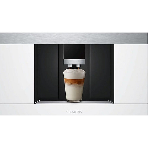 Кофемашина Siemens встроенная, 2.4л, зерно+молотая, автомат.капуч, LED-дисплей, авторецептов -30, белый
