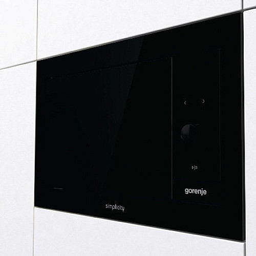 Микроволновая печь Gorenje встраиваемая Simplicity, 23л, мех. управл., 900Вт, гриль, дисплей, черный