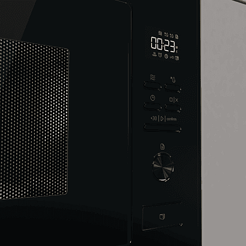 Микроволновая печь Gorenje встраиваемая, 25л, электр. управл., 900Вт, гриль, дисплей, черный