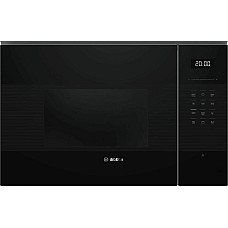 Мікрохвильова піч Bosch вбудована, 25л, електр. керув., 900Вт, гриль, дисплей, чорний