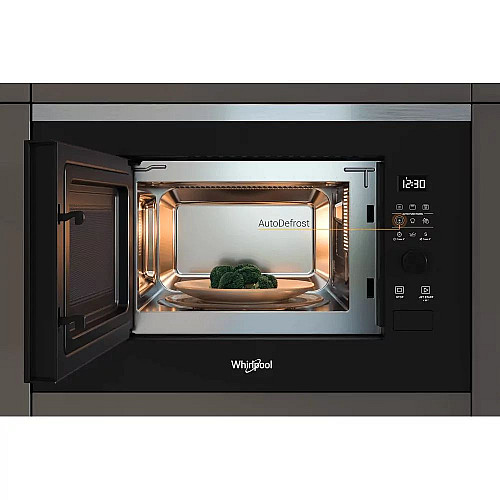 Мікрохвильова піч Whirlpool вбудована, 20л, електронне упр., 800Вт, дисплей, чорний