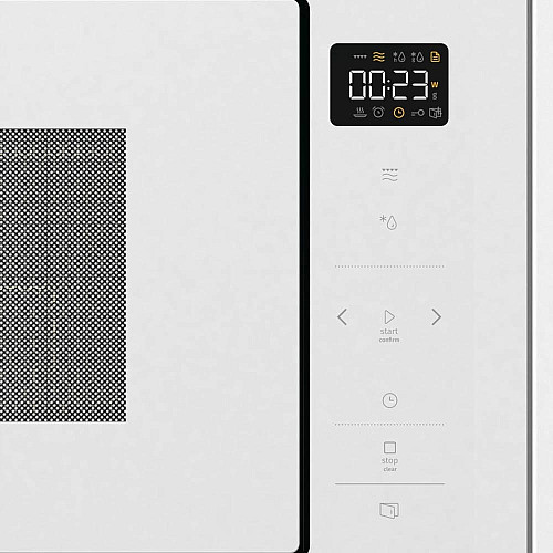 Микроволновая печь Gorenje встраиваемая, 25л, электр. управл., 900Вт, гриль, дисплей, приготовление на нескольких уровнях, белый
