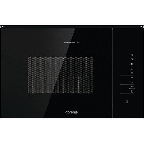 Микроволновая печь Gorenje встраиваемая, 25л, электр. управл., 900Вт, гриль, дисплей, инвертор, черный