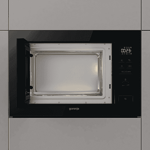 Микроволновая печь Gorenje встраиваемая, 25л, электр. управл., 900Вт, гриль, дисплей, черный
