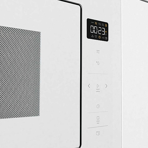 Микроволновая печь Gorenje встраиваемая, 25л, электр. управл., 900Вт, гриль, дисплей, приготовление на нескольких уровнях, белый
