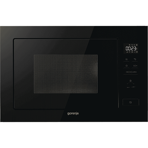 Микроволновая печь Gorenje встраиваемая, 25л, электр. управл., 900Вт, гриль, дисплей, черный