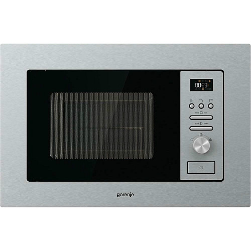 Піч Gorenje мікрохвильова, вбудовувана, 20л, 800Вт, гриль, дисплей, нерж
