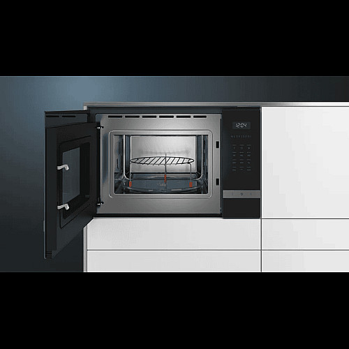 Микроволновая печь Siemens встроенная, 25л, электр. управляющий, 900Вт, гриль, дисплей, нержавеющая сталь