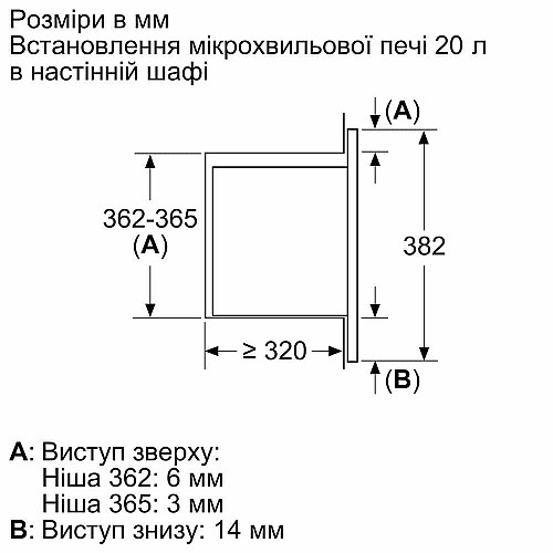 Мікрохвильова піч Bosch вбудована, 20л, електр. керув., 800Вт, дисплей, чорний