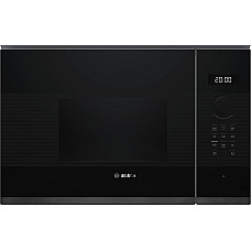 Мікрохвильова піч Bosch вбудована, 20л, електр. керув., 800Вт, дисплей, чорний/нержавіюча сталь