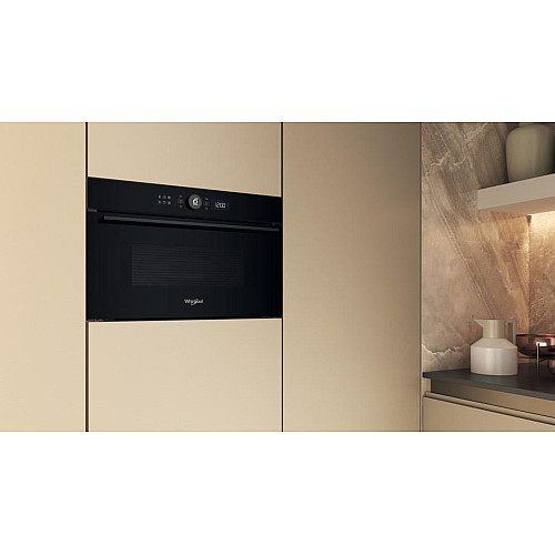 Микроволновая печь Whirlpool встроенная, 31л, электронное упр., 1000Вт, гриль, дисплей, черный