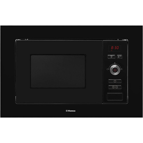 Микроволновая печь Hansa встраиваемая, 20л, электр.управл., 800Вт, гриль, дисплей, откр.кнопкой, черный