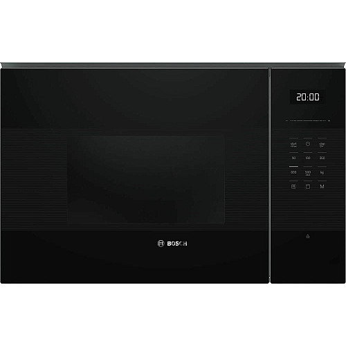 Микроволновая печь Bosch встроенная, 25л, электр. управляющий, 900Вт, гриль, дисплей, черный
