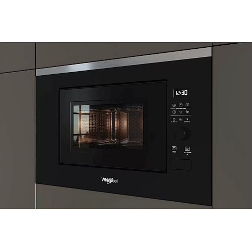 Мікрохвильова піч Whirlpool вбудована, 20л, електронне упр., 800Вт, дисплей, чорний
