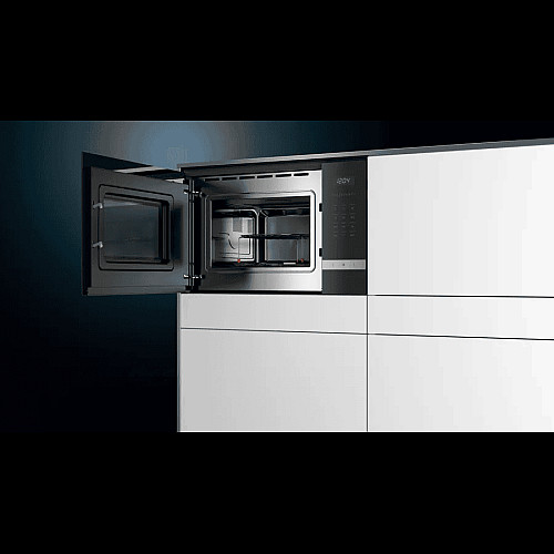 Микроволновая печь Siemens встроенная, 25л, электр. управляющий, 900Вт, гриль, дисплей, нержавеющая сталь