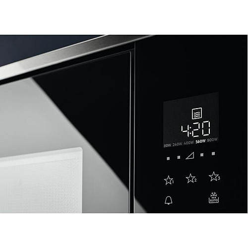 Мікрохвильова піч Electrolux вбудована, 17л, електрон. керування, 700Вт, дисплей, чорний