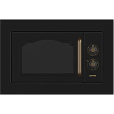 Микроволновая печь Gorenje встраиваемая Retro, 23л, мех. управл., 800Вт, гриль, черный